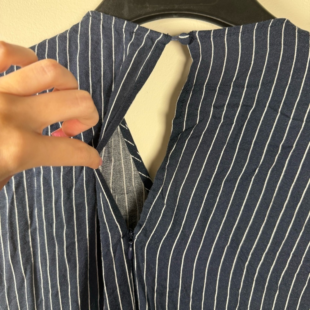 Cotton On Blue Sleeveless V-Neck Striped Jumpsuit Size Small - Picture 9 of 13